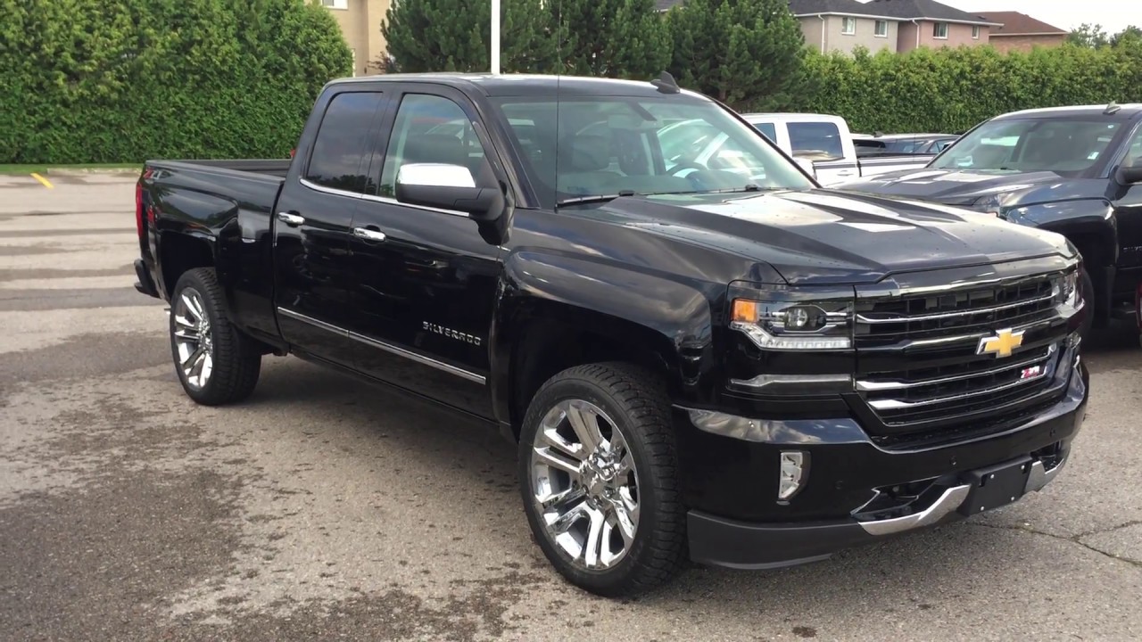 VEHICLE SOLD!  2018 Chevrolet Silverado 1500 LTZ  Double Cab Black Roy Nichols Motors Courtice ON
