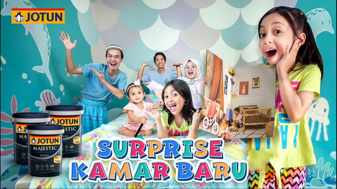 LEIKA SENANG DAPAT SURPRISE KAMAR BARU PUTRI DUYUNG | TOMPEL CAT KAMAR LEIKA