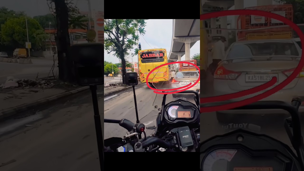 Bangalore Bus Blocks Entire Road to Unload Luggage 😳 #shorts
