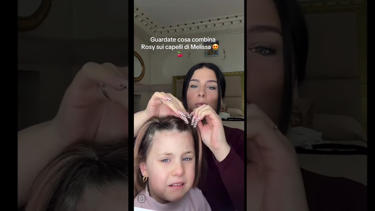 Rosy litiga con la piccola Melissa mentre gli fa i capelli