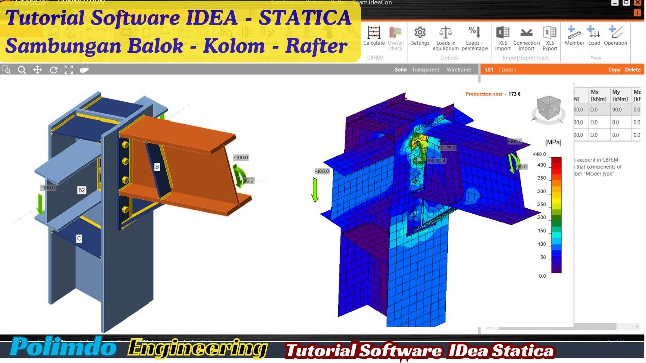 Учебное пособие по программному обеспечению IDEA StatiCa – Соединение балок и колонн