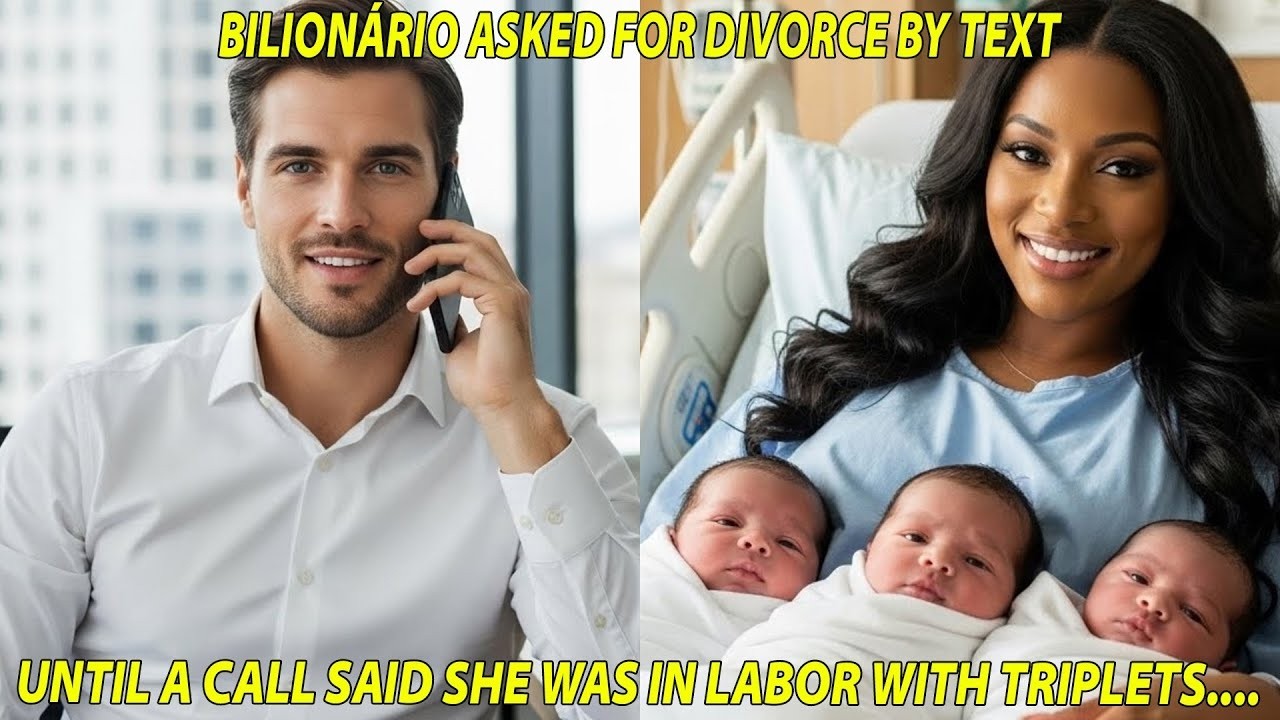 BILLIONAIRE TEXTS FOR DIVORCE — THEN A CALL SAYS SHE’S IN LABOR WITH TRIPLETS