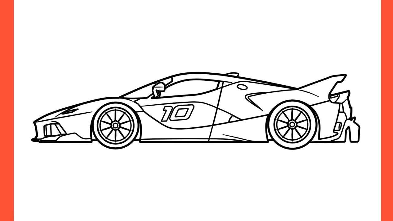 How to draw a FERRARI FXX K EVO 2018 step by step / drawing ferrari fxx-k 2015 sports car easy