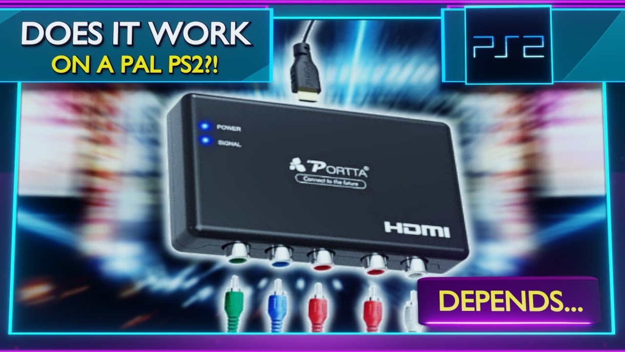 PS2 HDMI Adapter | PORTTA Component to HDMI | DOES IT WORK on PAL PS2??