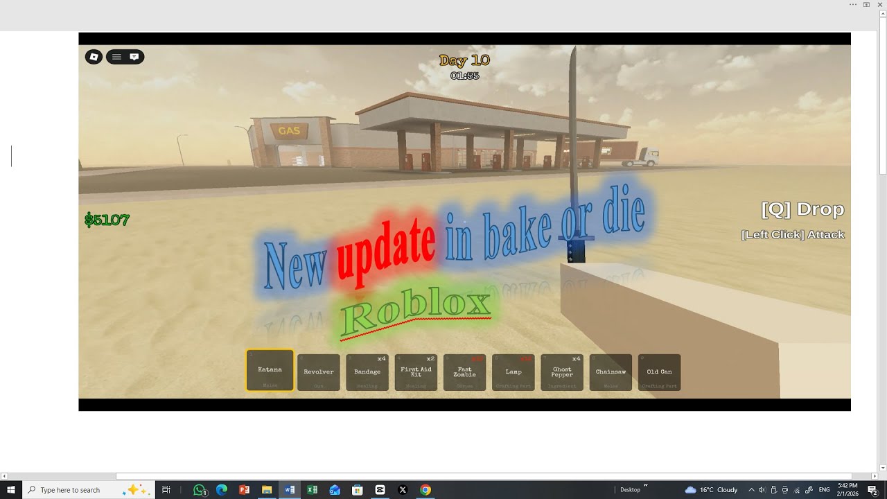 Roblox in bake or die  update .....#video#
