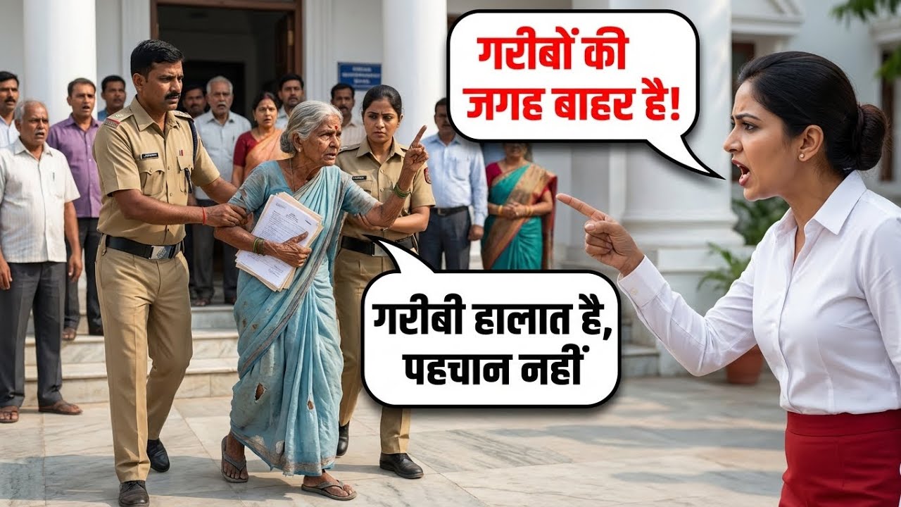फटी साड़ी वाली औरत को धक्का देकर बैंक से निकाला… अगले दिन पूरा बैंक सील 😱