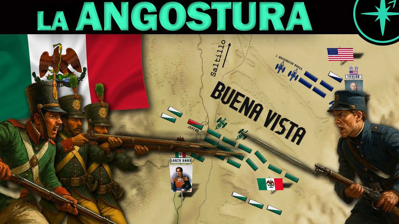 La Batalla de la Angostura 22-23 de febrero de 1847 ( Recreación animada )