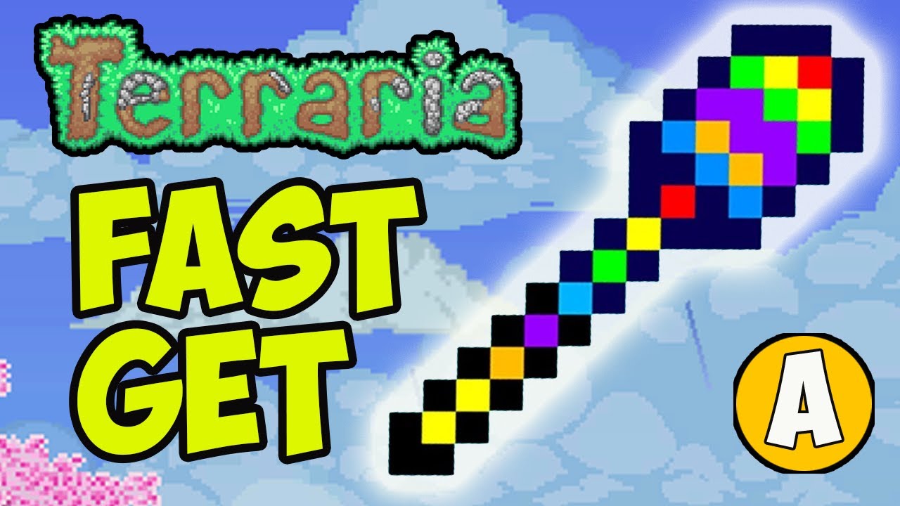 Terraria how to get Rainbow Rod FAST (EASY) | Terraria 1.4.4.9 Rainbow Rod