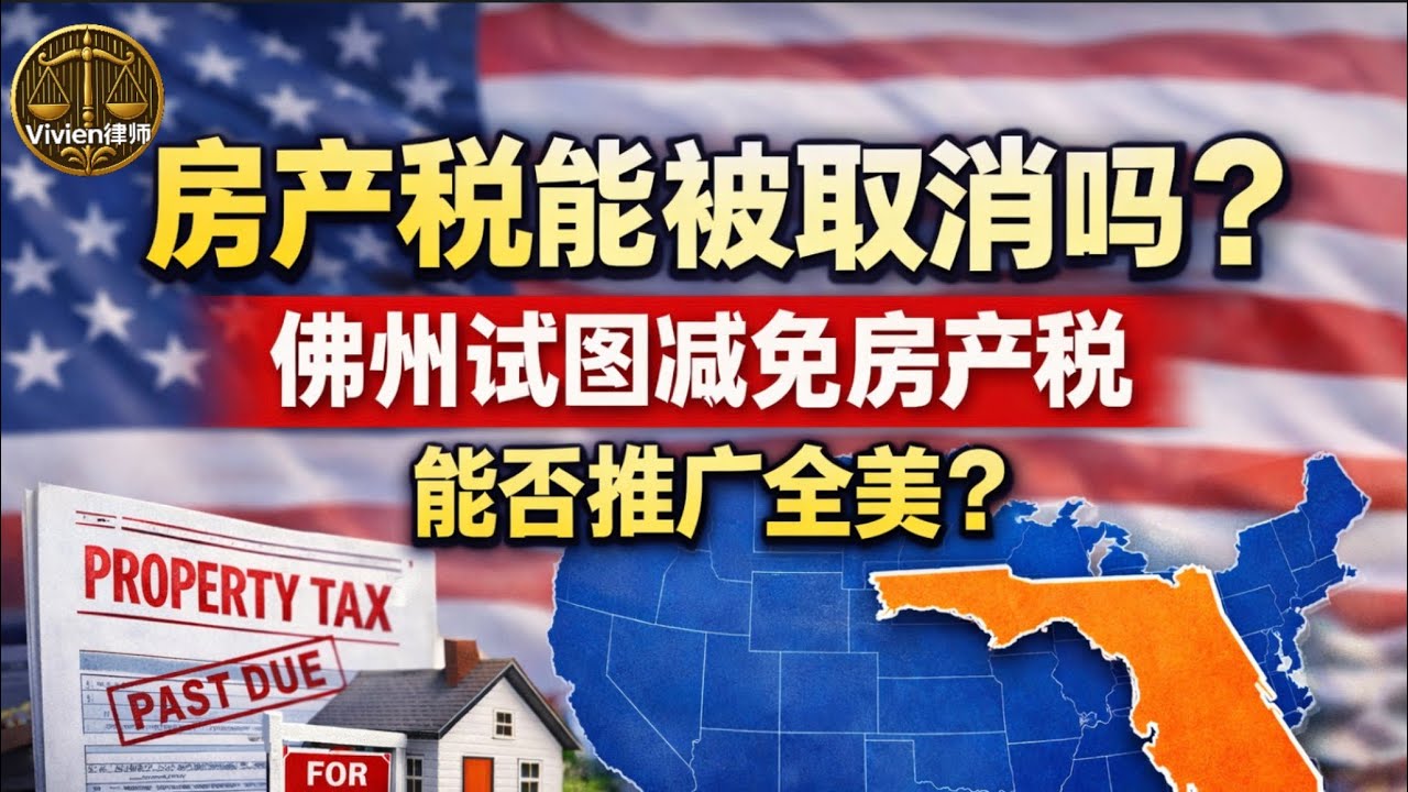 房产税可能被取消吗？佛州众议院通过的减免税法案可能在全美国推广吗？历史上的房产税减免后果是什么？有哪些可行方案？- Vivien律师