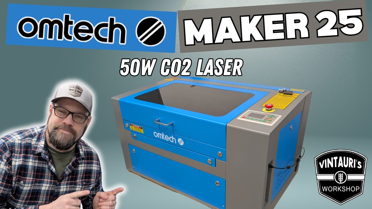 Omtech Maker 25 - 50w co2 Laser - Setup and Testing