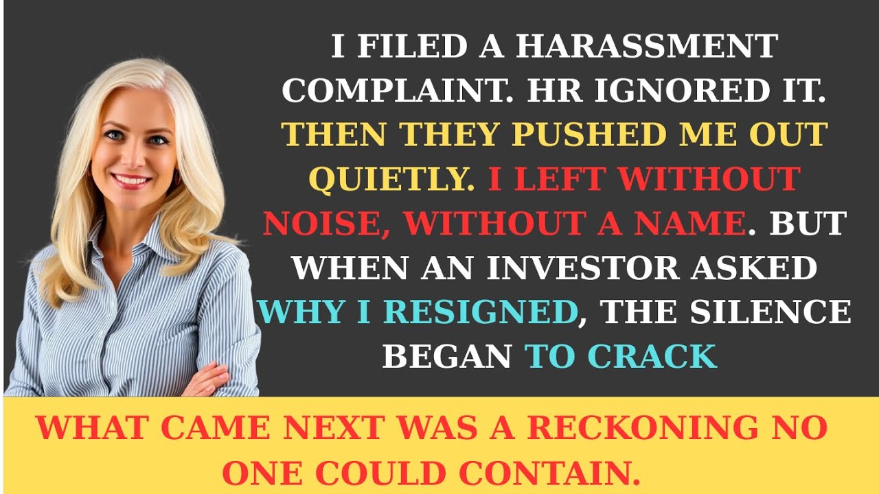 HR Ignored My Complaint About Harassment&hellip; UNTIL The Investor Asked WHY I Resigned