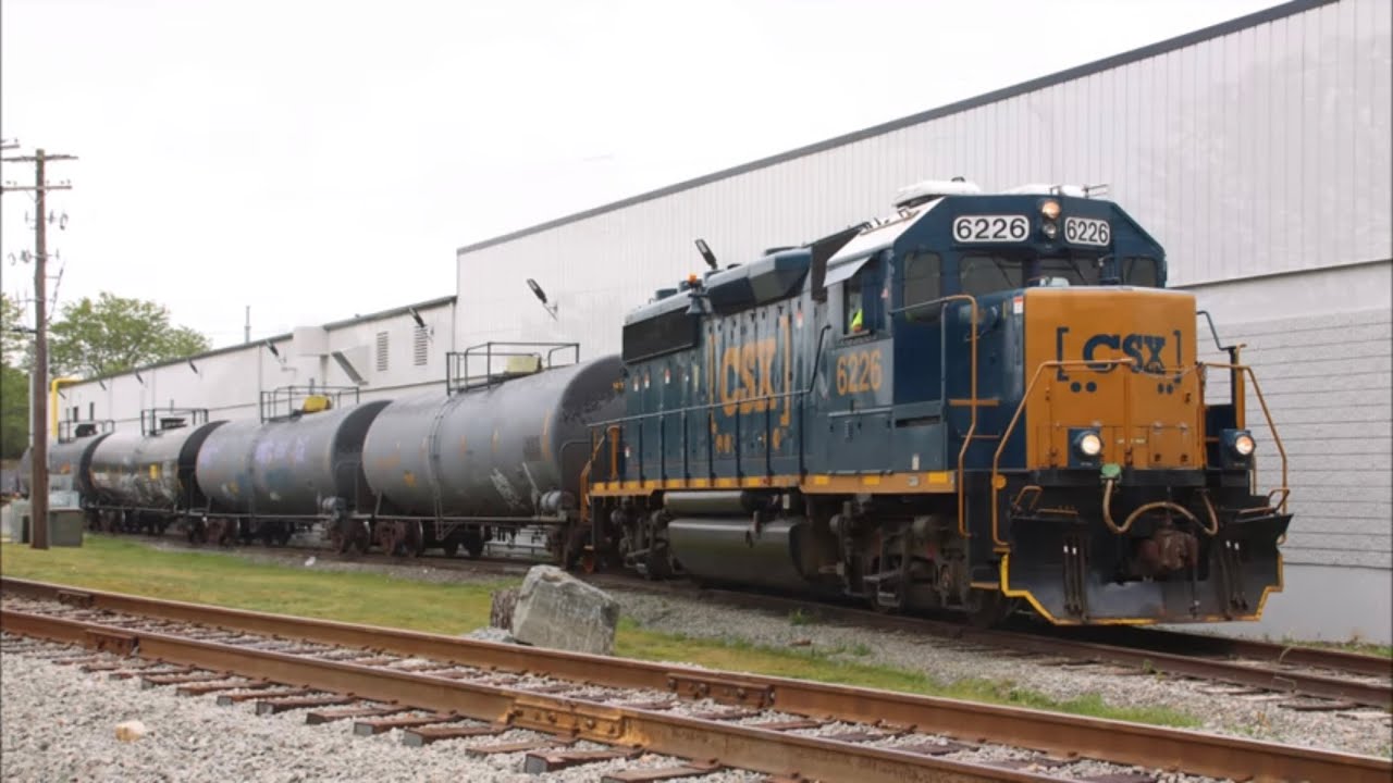 Abandoned railroad track restored: CSX L007 switching Myles Standish Industrial Park - 6/9/2023