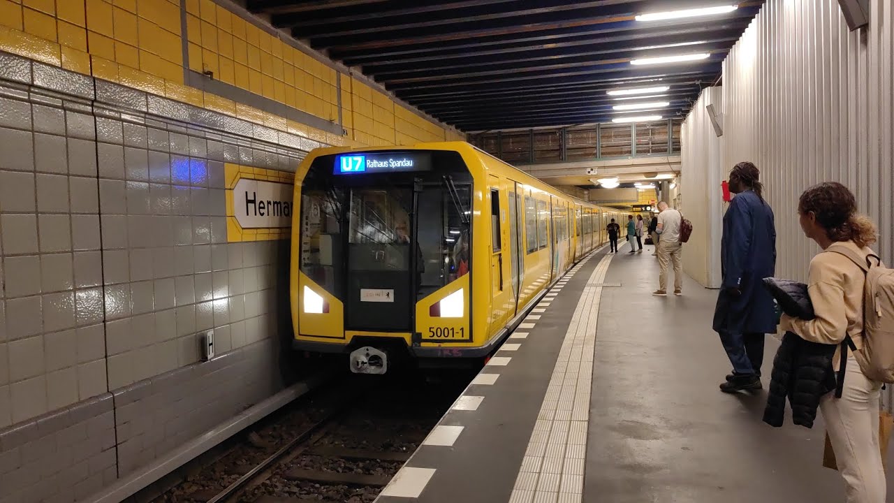 U-Bahn Berlin Mitfahrt im H Prototyp 5001 von Hermannplatz bis Altstadt Spandau auf der U7