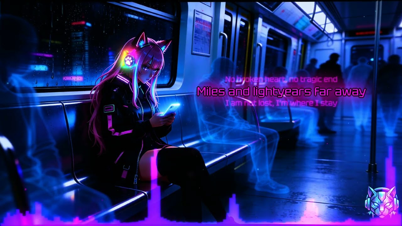 NEKOMII - Midnight Glitch 🎵 (Official Lyric Video) | Melancholic Cyberpunk Pop 4K UHD