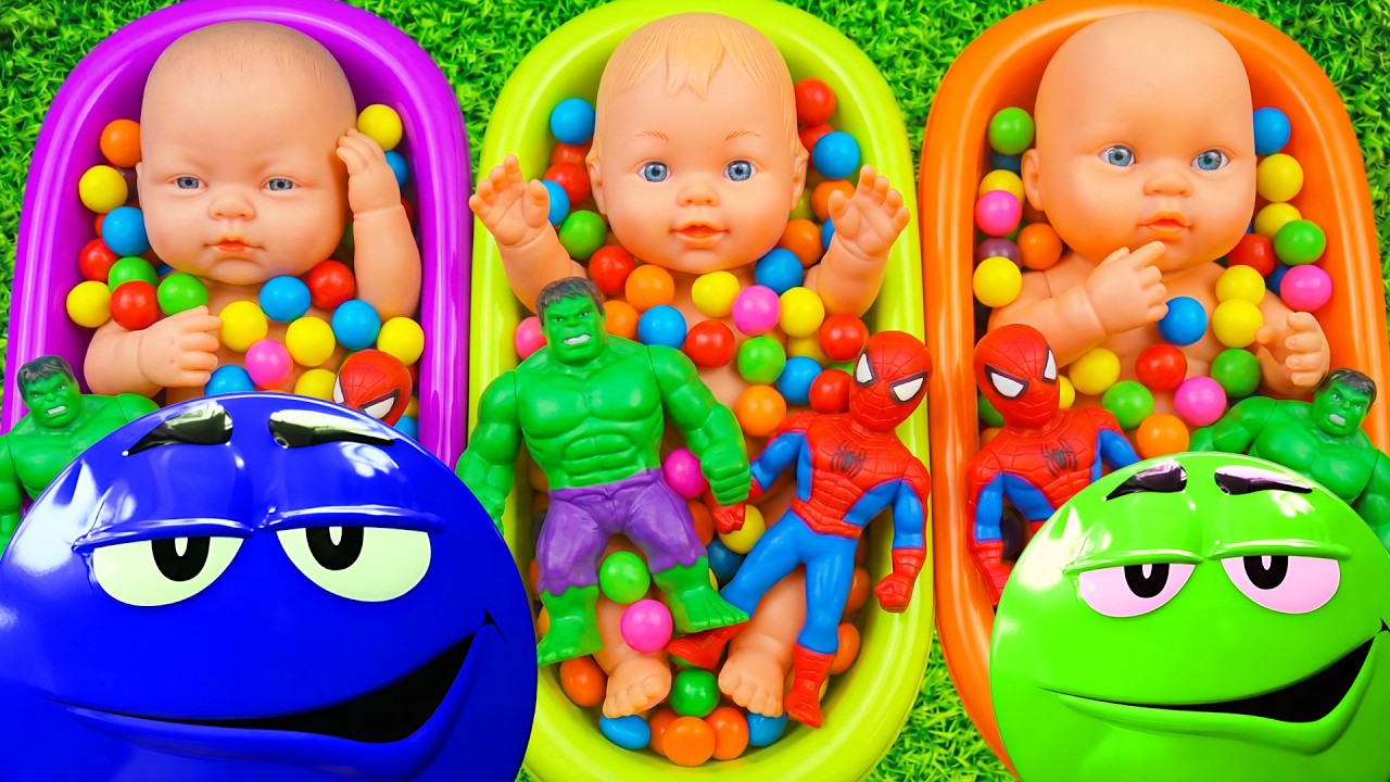 Minutes ASMR Satisfying: Rainbow Candy Bathtubs + M&M’s + Slime Cutting   #asmrvideo  #Satisfying