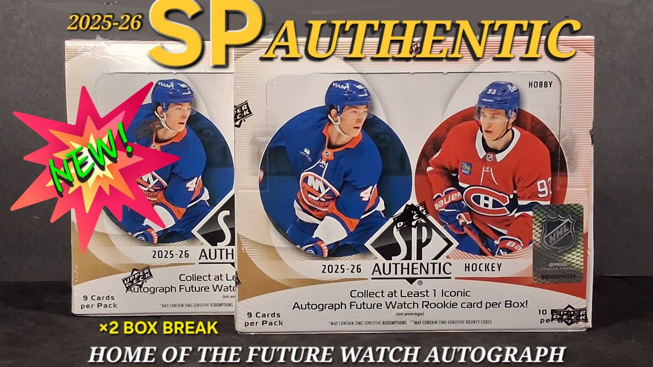 HOW RARE IS THIS CARD? 😮 2025-26 SP AUTHENTIC HOCKEY CARDS x2 BOX BREAK 🏒 #upperdeck #hockeycards