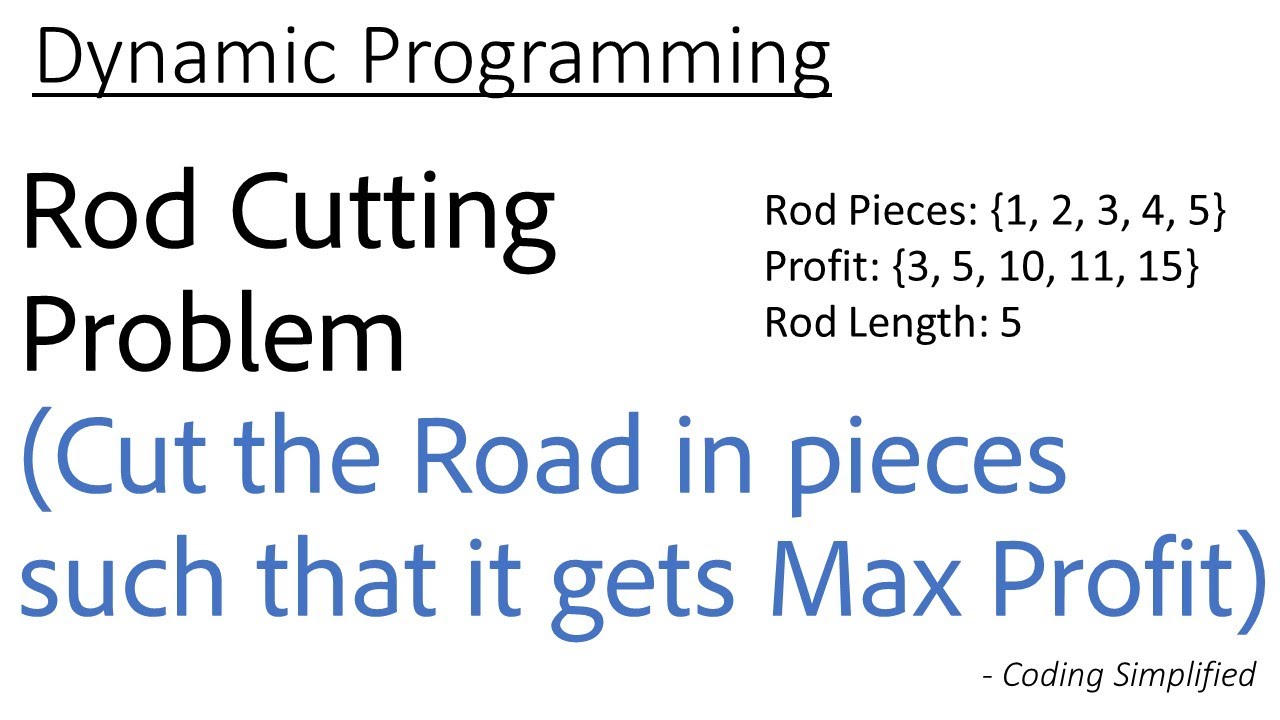 DP - 18: Rod Cutting Problem | Cut the Road in pieces such that it gets Maximum Profit