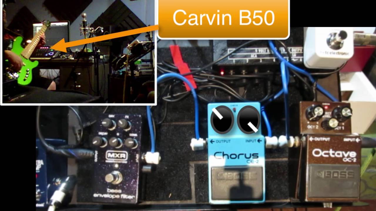 Boss OC-2 Octave, CE-2 Chorus, and MXR Bass Envelope Filter Demo on Bass Guitar