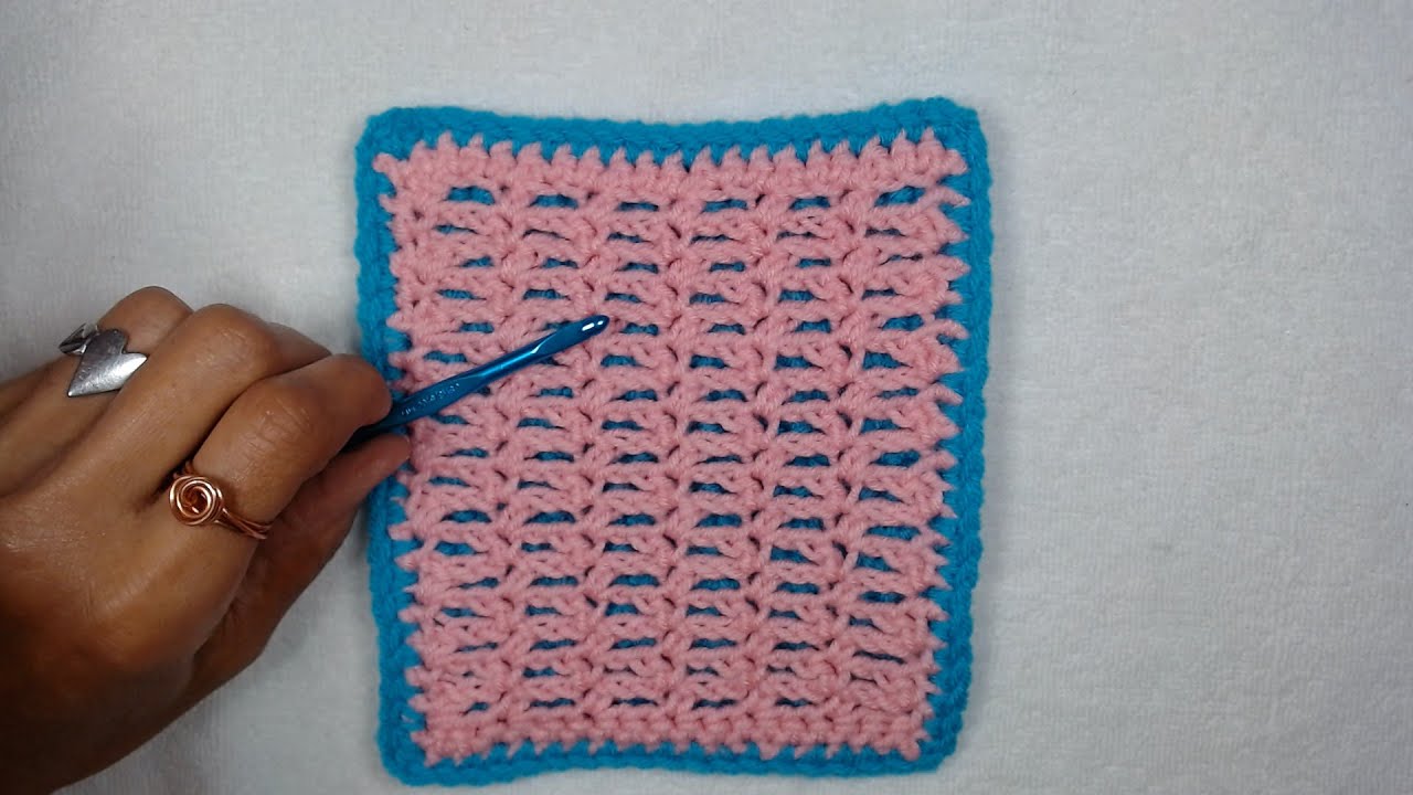 How To Crochet A Modified Version Of The Mesh Stitch - Right Hand Version