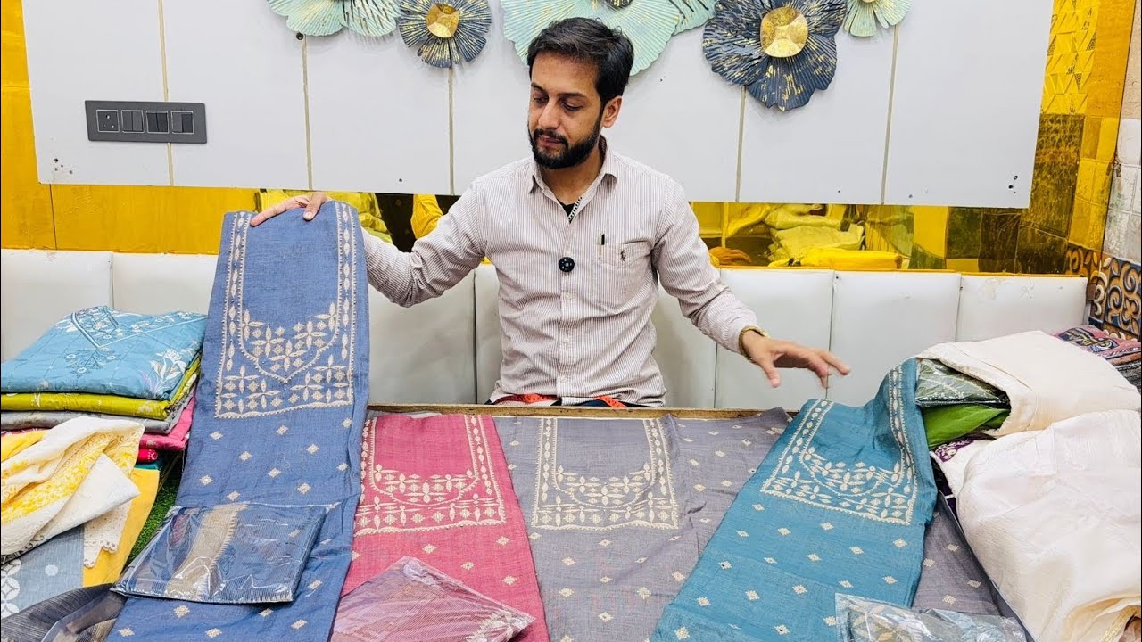 आधे प्राइस🤌बुटीक स्टाइल सूट👌| ganga suit | office wear | lakhnavi suit | boutique suit 