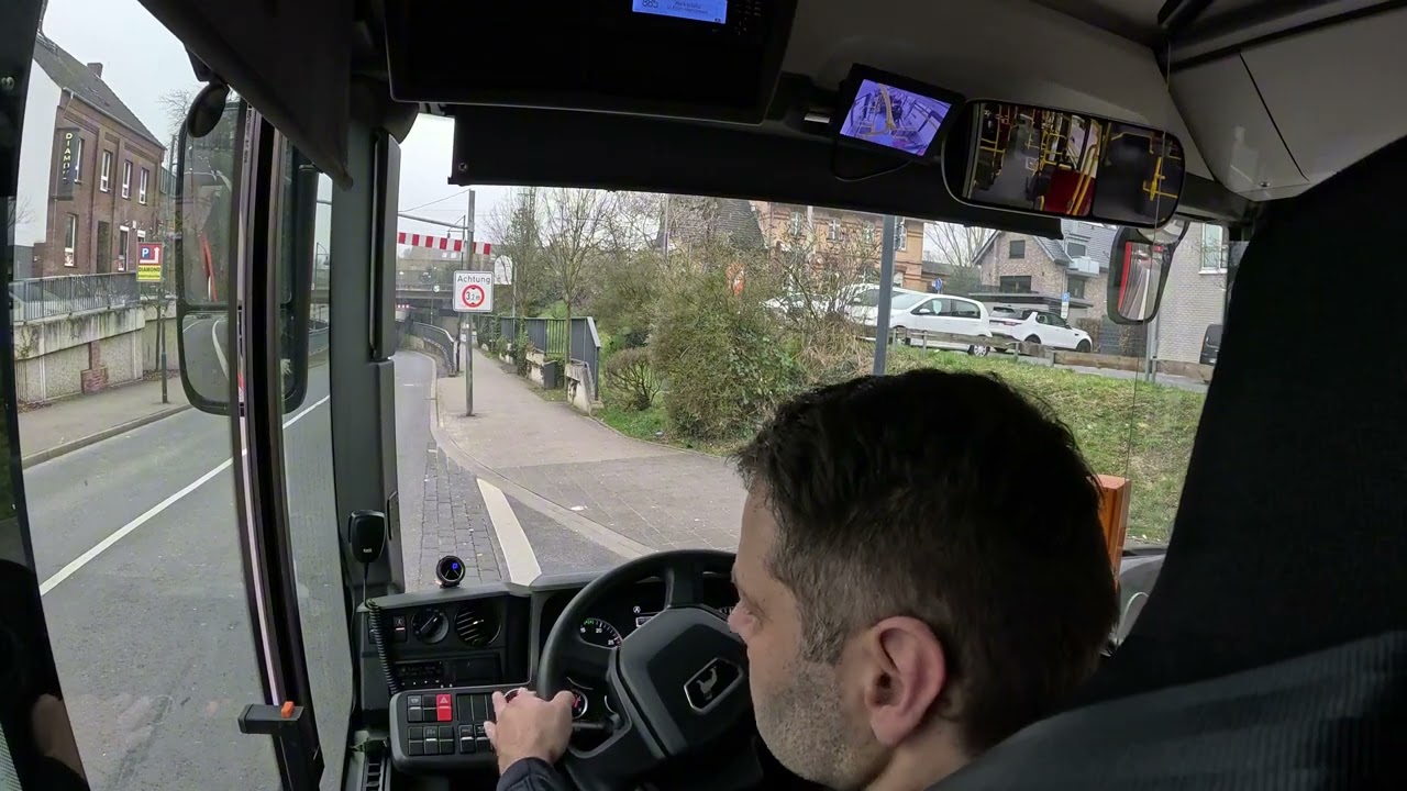 POV Bus drive MAN Lions City C12 - Route 885 from Dormagen Delrath to Marktplatz