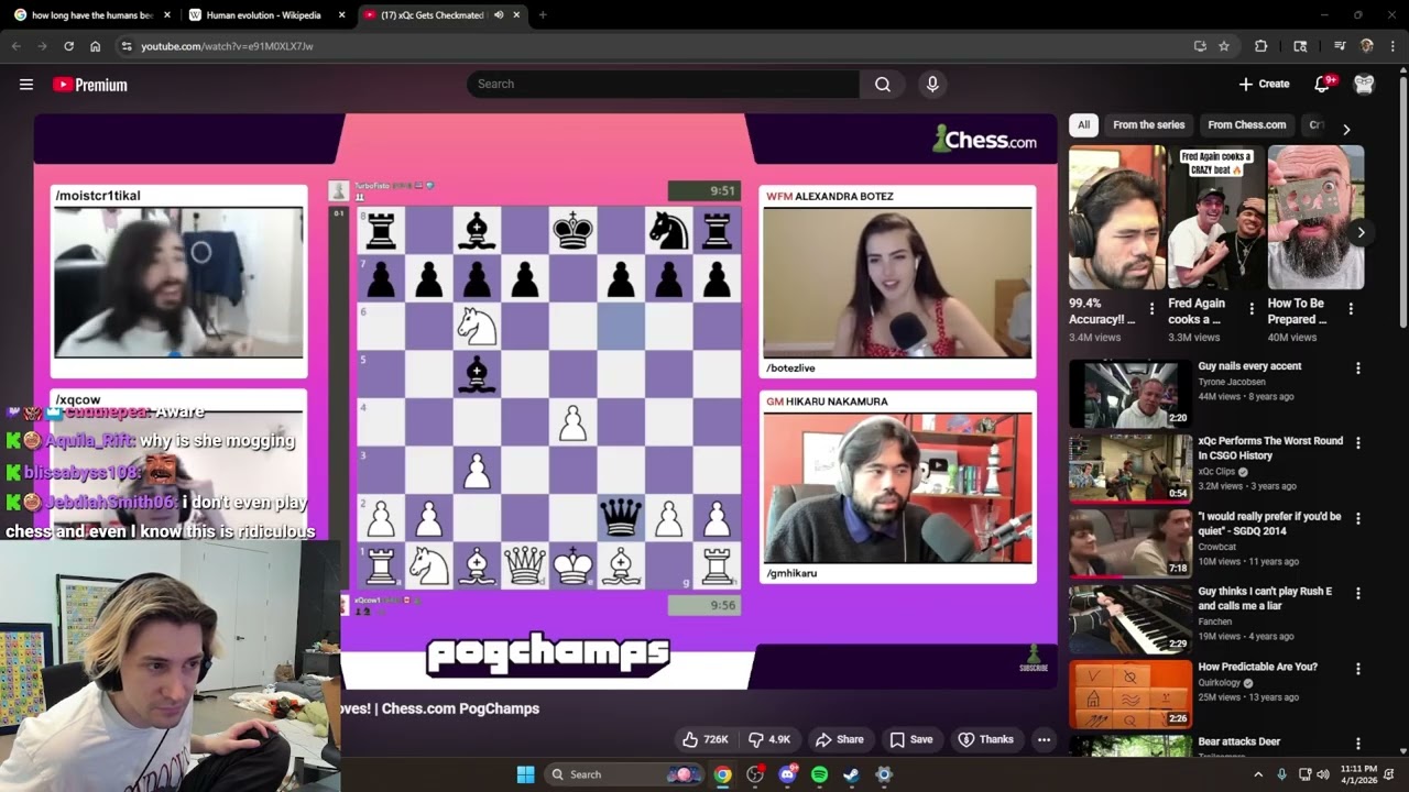 xQc наконец-то рассказал о катастрофическом поражении от MoistCritical, которое произошло после 4...