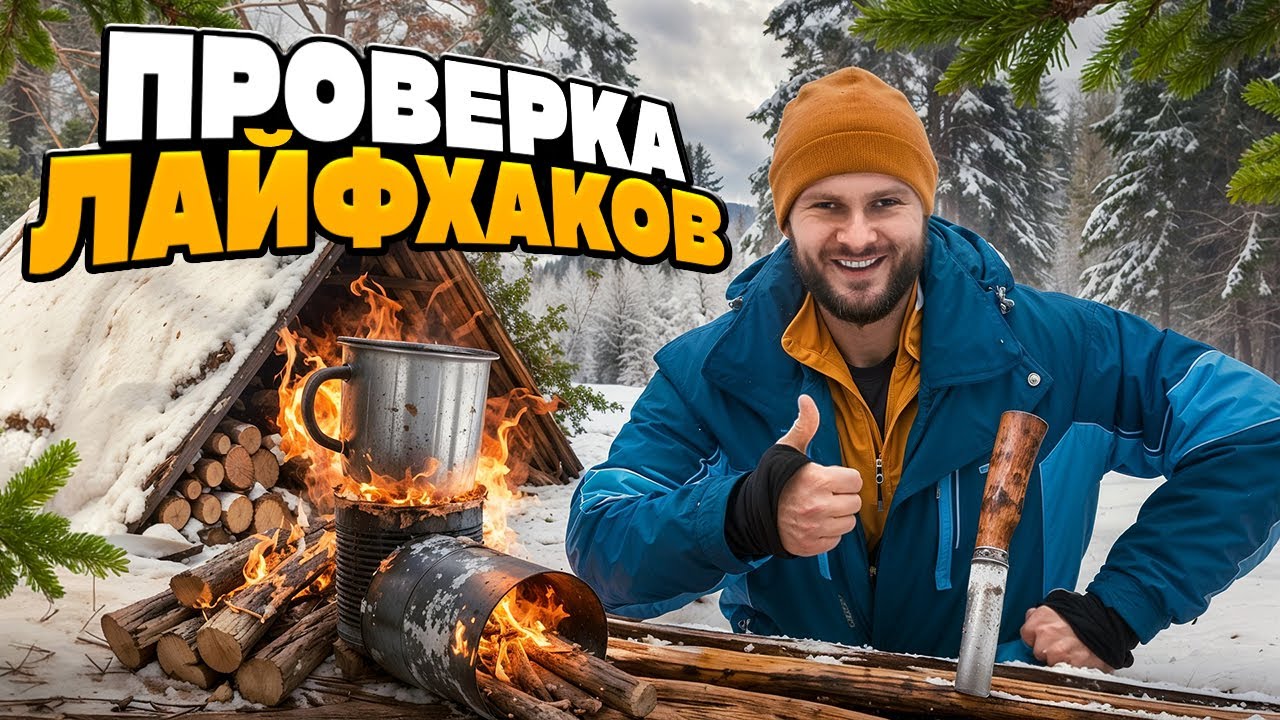 ПРОВЕРИЛ 10 ЛУЧШИХ ЛАЙФХАКИ для ВЫЖИВАНИЯ в Диких Условиях