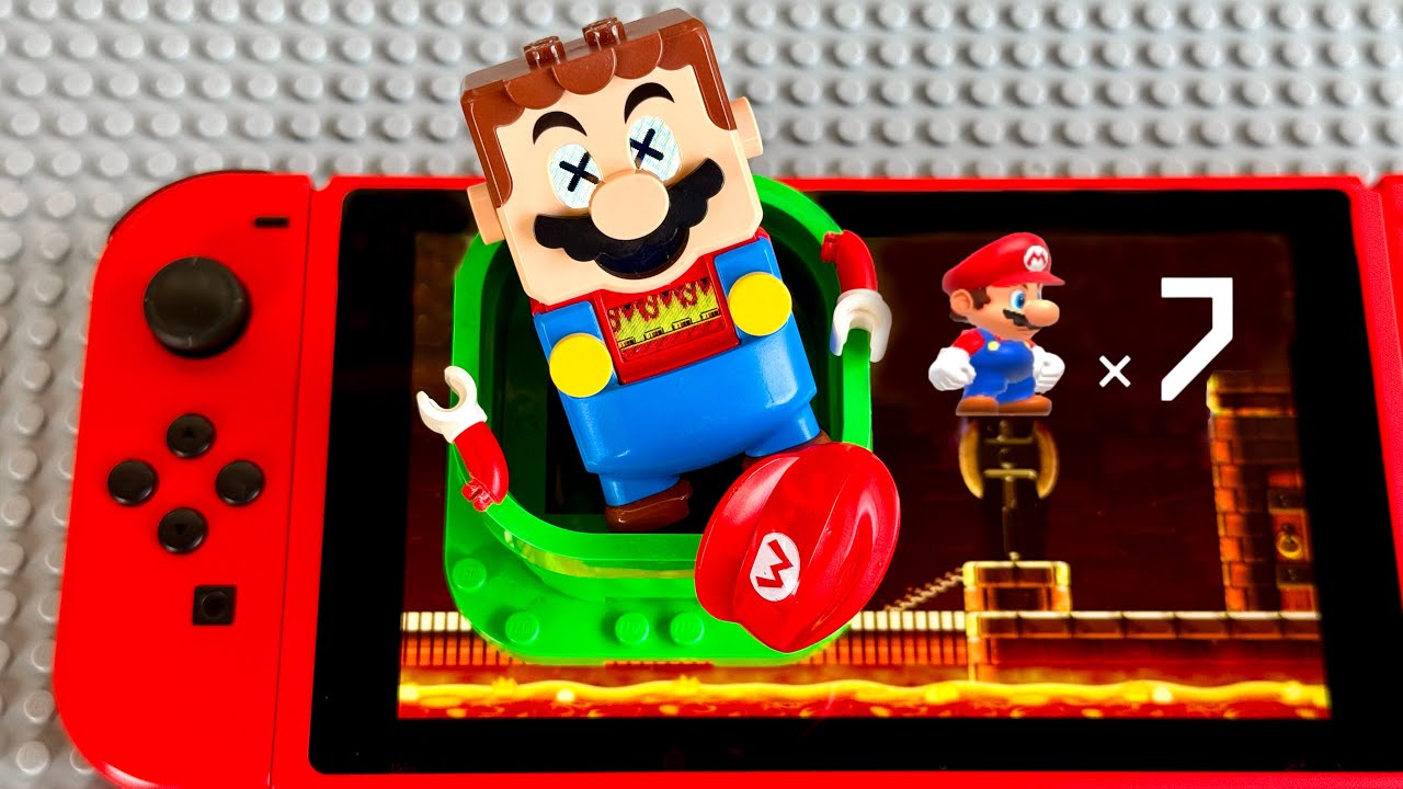 У Lego Mario есть 7 жизней, чтобы спасти Lego Peach и Йоши! Удастся ли ему? #legomario