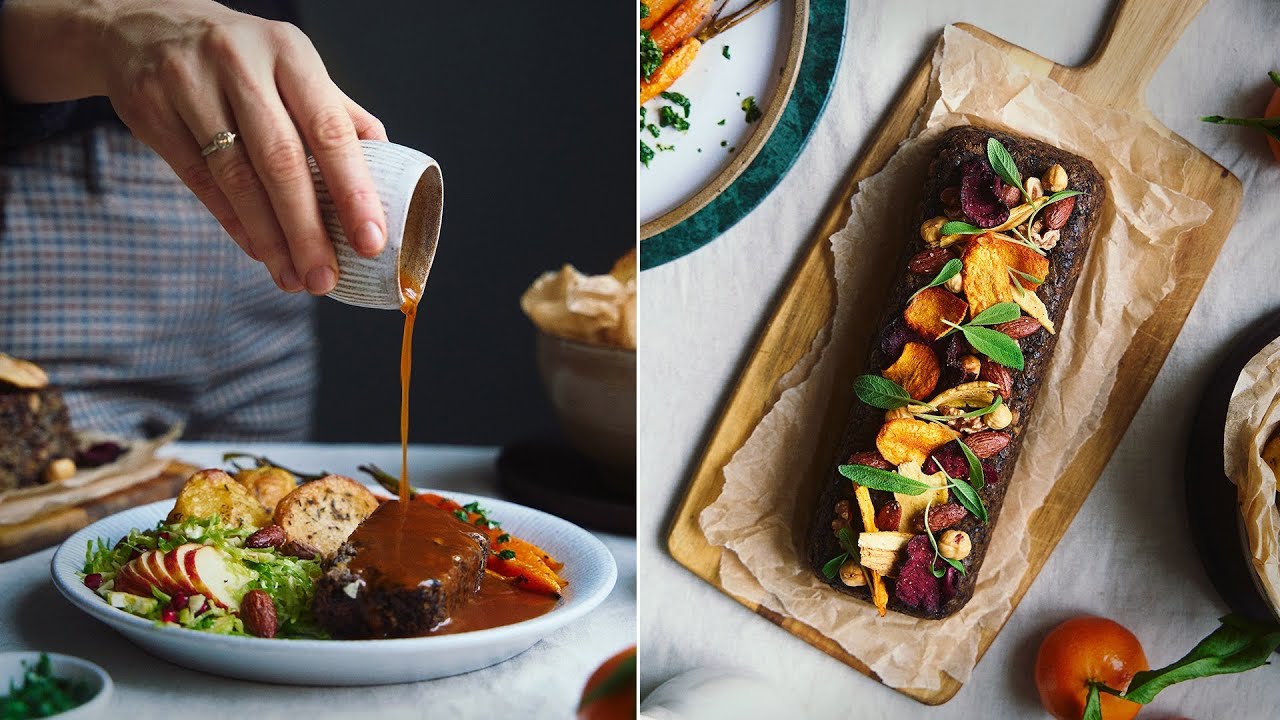 Vegan Christmas Feast: Lentil and Nut Roast Recipe