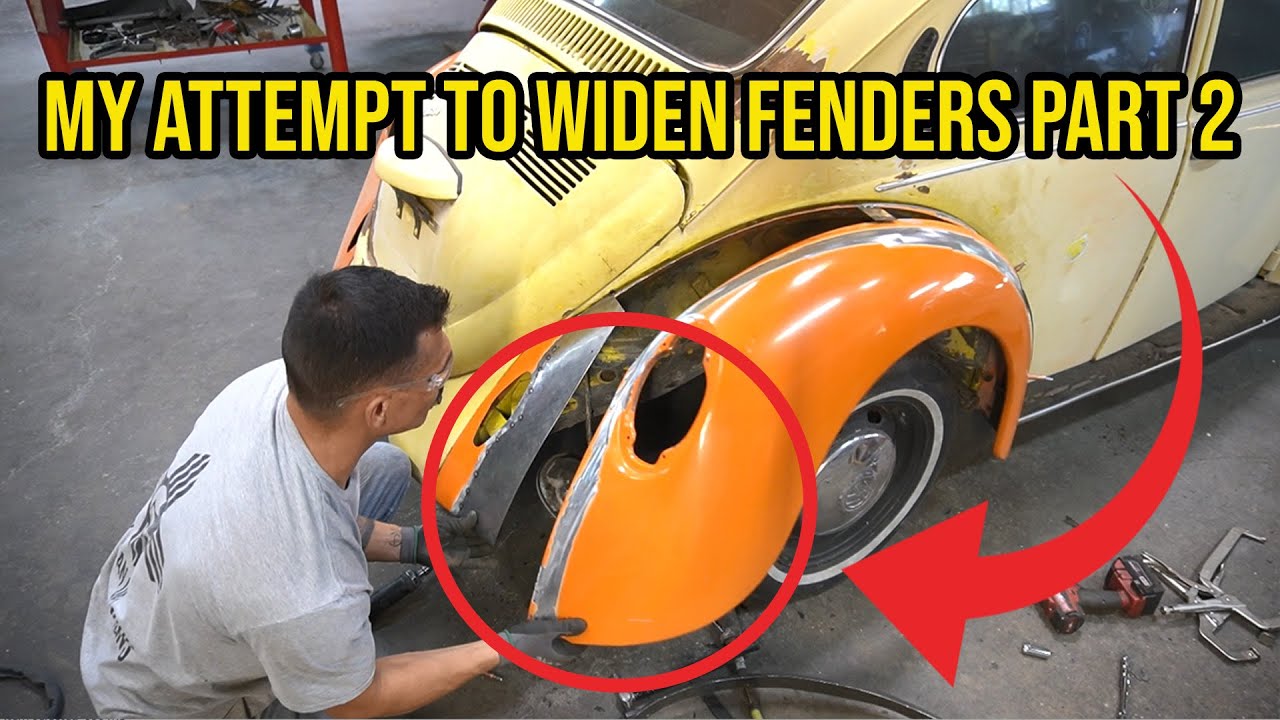 Widening VW bug fenders Part 2 | How I cut and widened these fenders