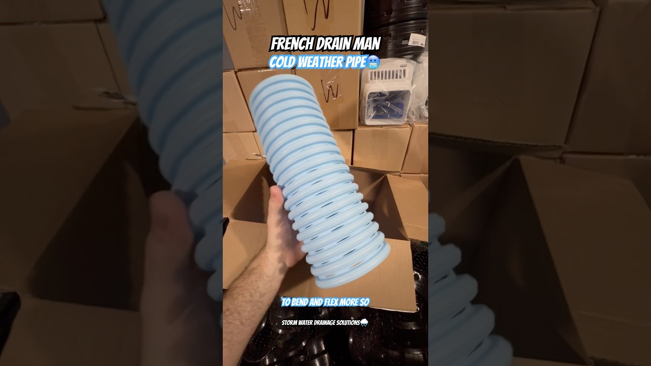 French Drain Man&rsquo;s New Cold Weather Pipe🥶 HDPE Corrugated Drainage Pipe - Perforated - Drain Tile