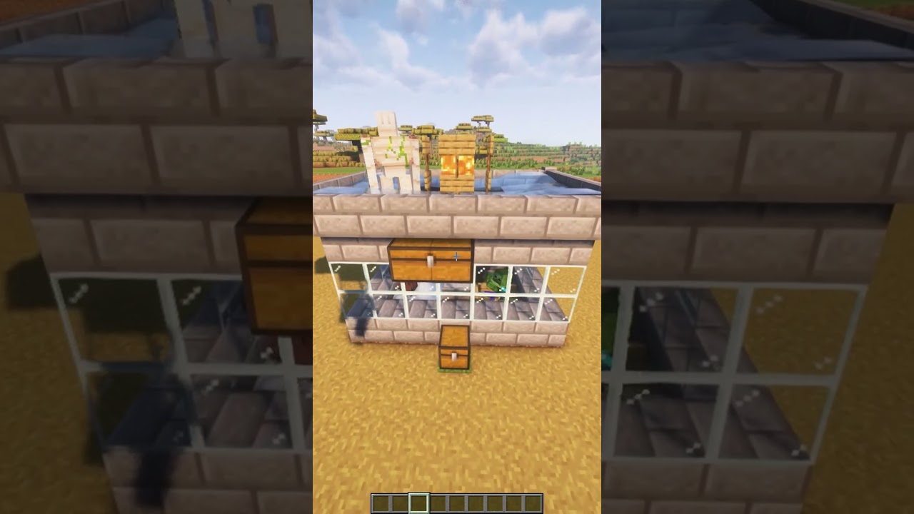 Minecraft iron farm 1.21.4 simple materials not compilated at all and very effective!! #iron #guide