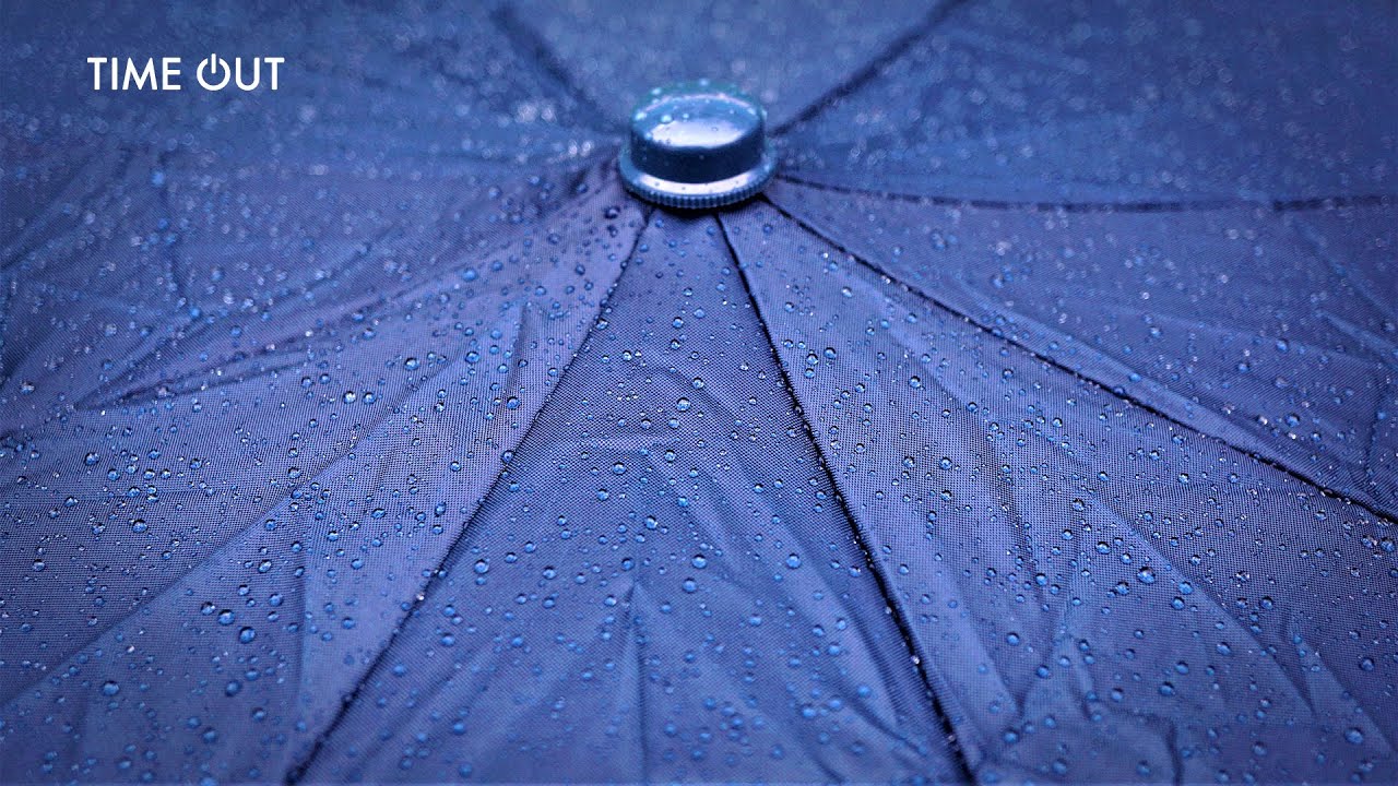 Relaxing Soft Rain on Umbrella • Light Rain Sounds for Sleep, Meditation, Stress Relief and ASMR