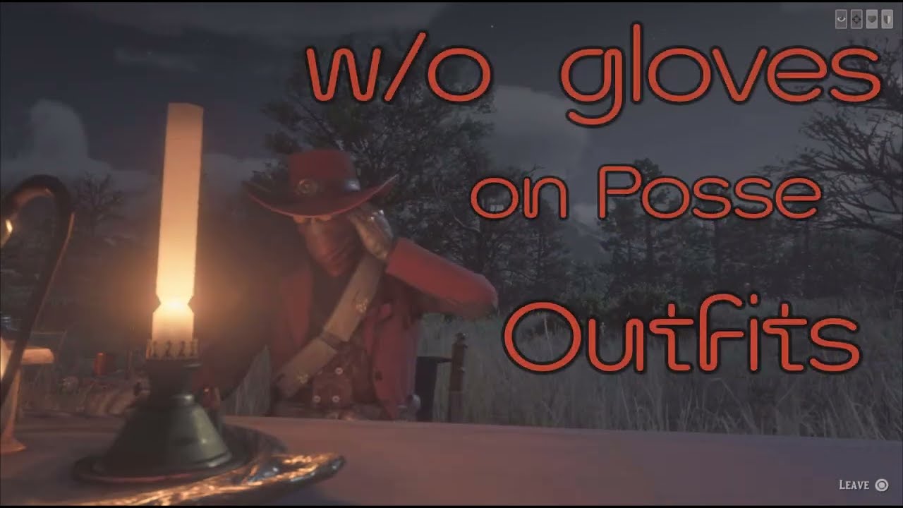 RDO - Outfits Merge Tutorial w/o gloves on Posse Outfits