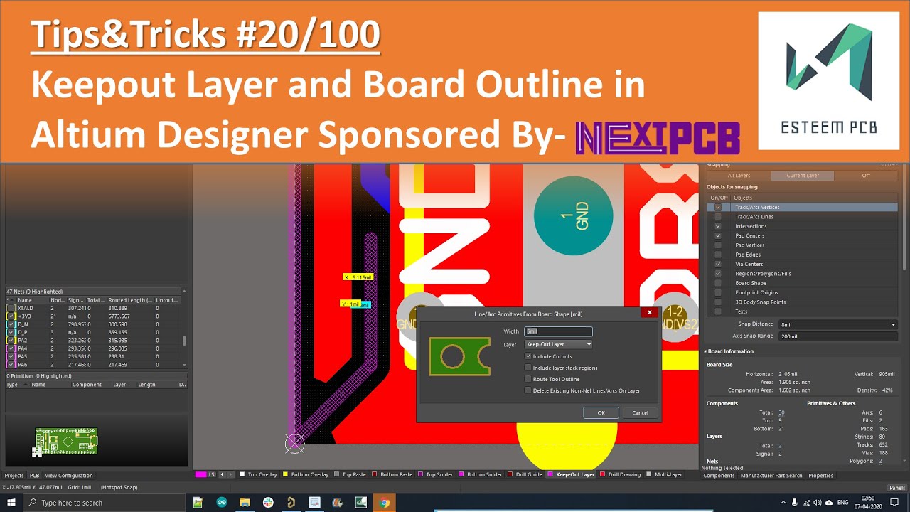 Altium Designer Tips #20: Create Keepout Layer and Board Outline in Altium