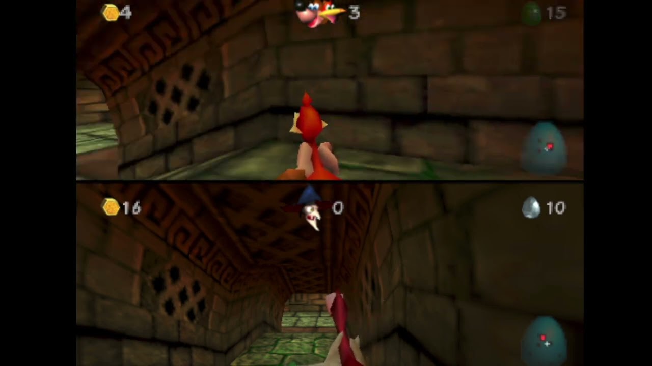 Banjo Tooie (Nintendo 64) (Multiplayer) (Targitzan Temple Shootout) (Banjo & Kazooie Vs Grunty)