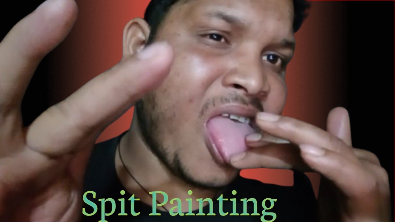 INDIAN ASMR Spit Painting ❤️