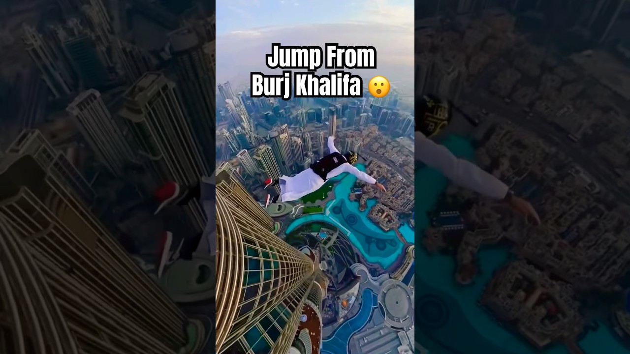 Jump From The World Tallest Building Burj Khalifa🫶😮🇦🇪#burjkhalifa #uae #dubai #shorts