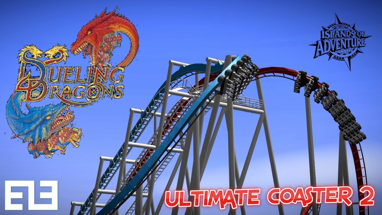 DUELING DRAGONS // DRAGON CHALLENGE Recreation | Islands of Adventure | Ultimate Coaster 2