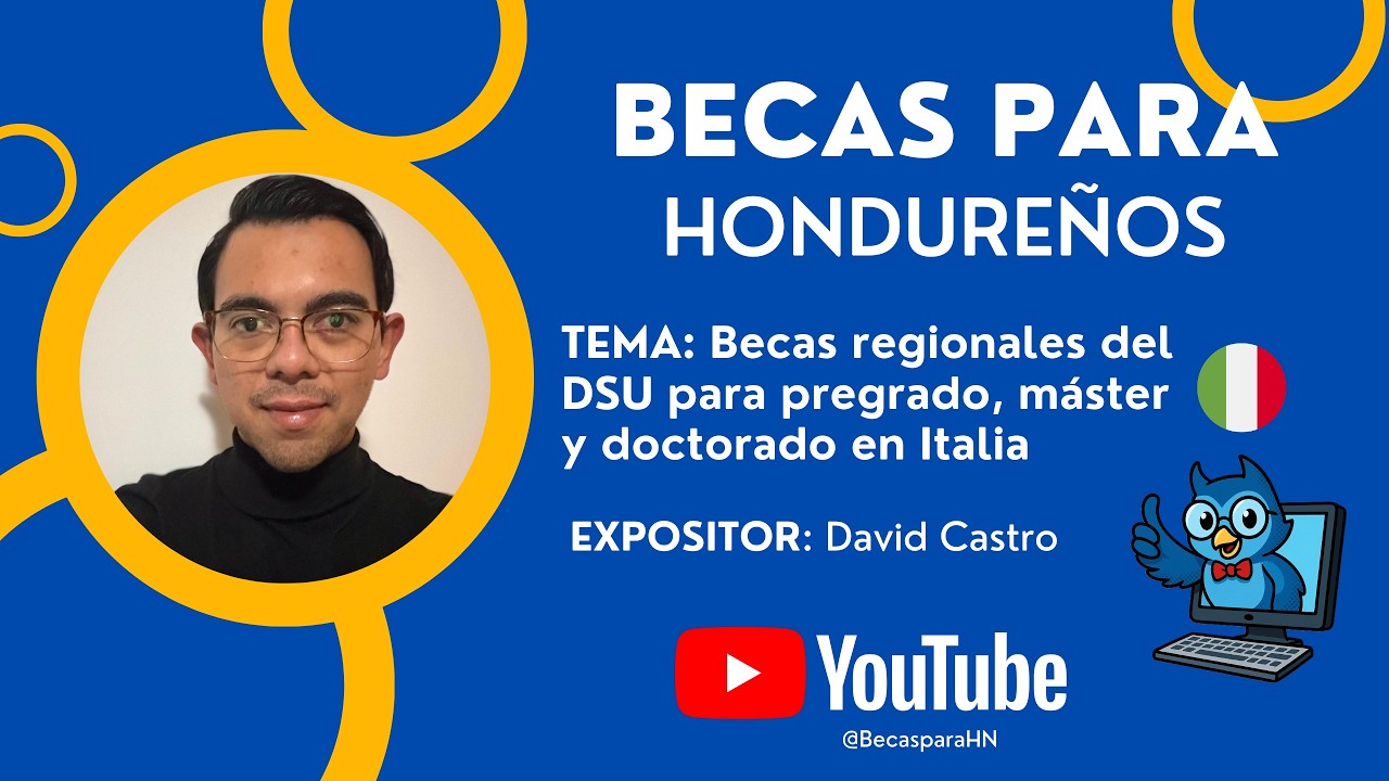 Charla sobre becas regionales del DSU para pregrado, máster y doctorado en Italia