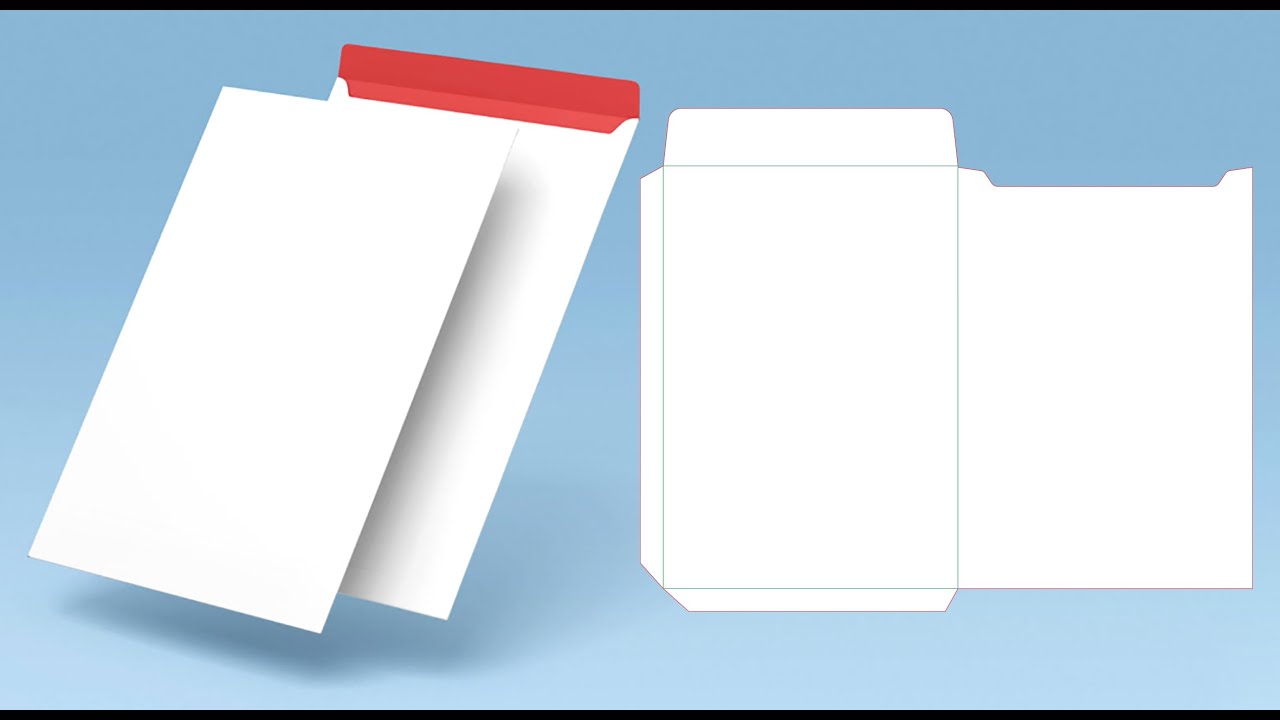 C4 Envelope Dieline / Diecut Design on Adobe Illustrator