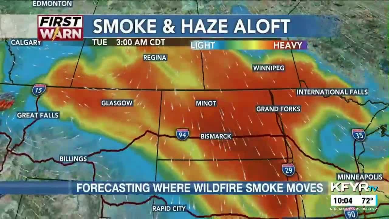 Canada&rsquo;s worst wildfire season ever contributing to smoke in ND, how we can use forecast models t...