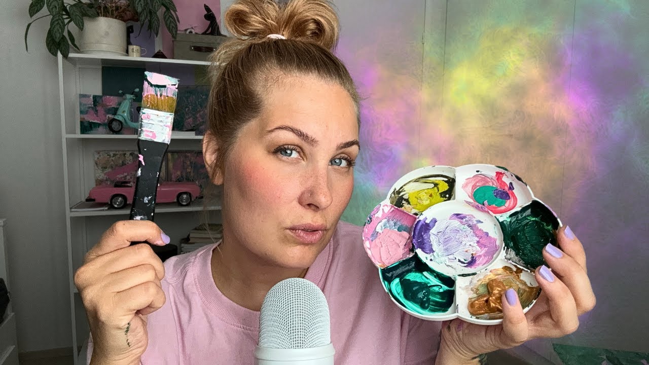 ASMR SUOMI ✨höpöttelen ja maalaan🎨👩‍🎨
