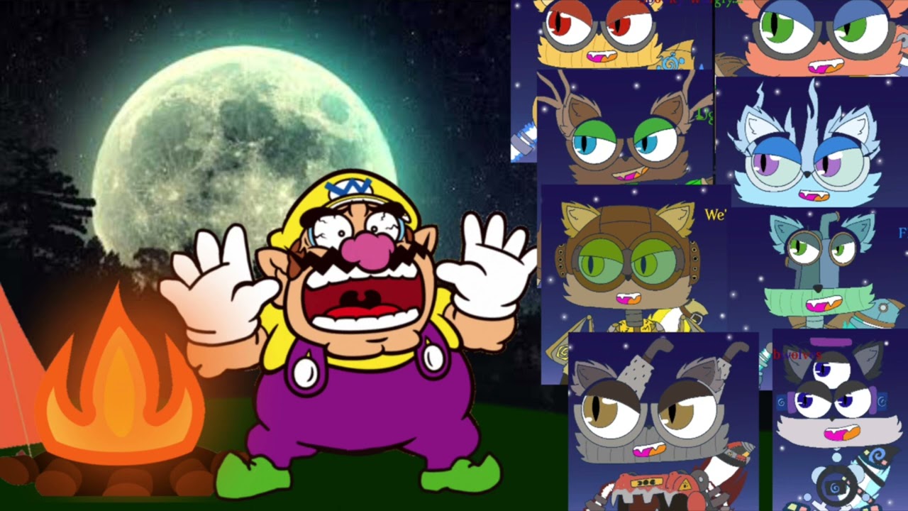 Wario dies by being attacked by wubwolves(werewolf wubbox and his friends) while camping