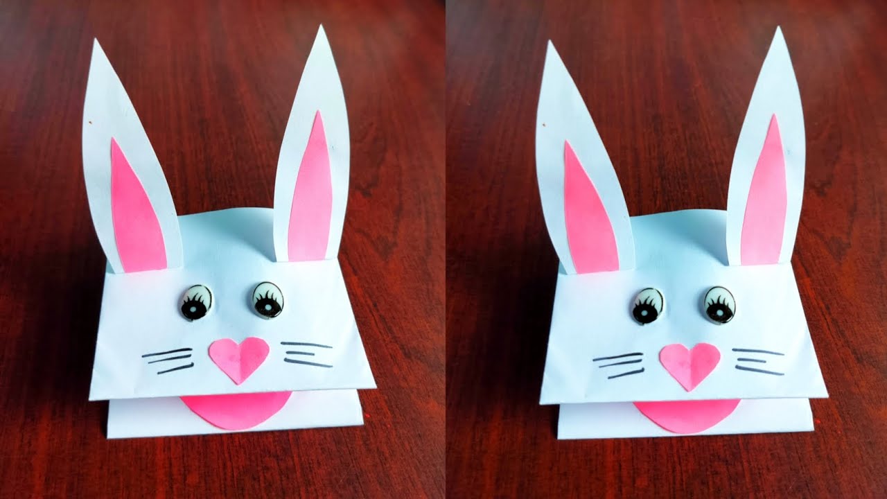 Rabbit  Puppet/How To Make a Puppet Rabbit/Kids Craft /Paper Craft