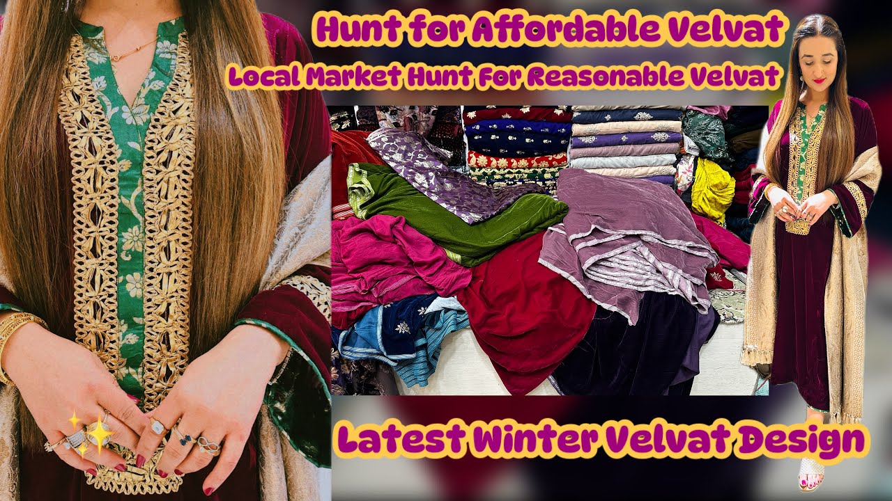 Velvat Dress Designing|| Lace Matching with Velvat Outfit|| Winter Velvat Design for Wedding Season 