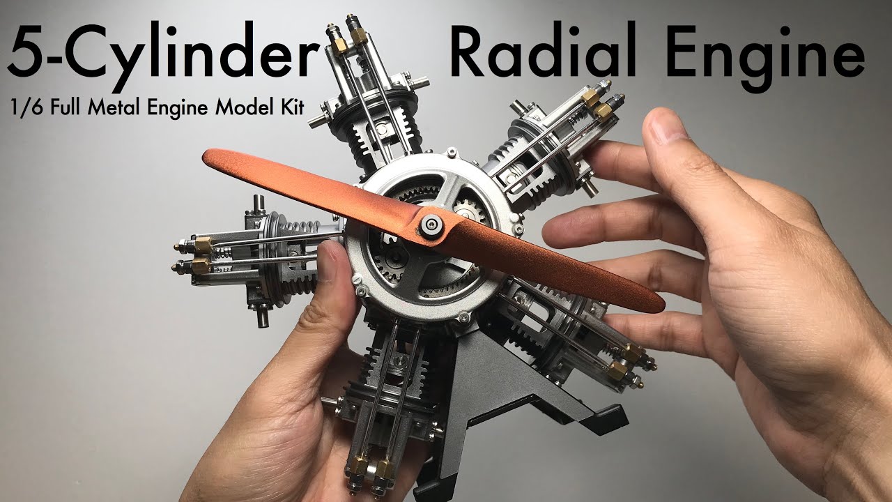 5気筒星型エンジン【EngineDIY】メタルキット製作「Full Metal 5-Cylinder Radial Engine Aircraft Model Kit」