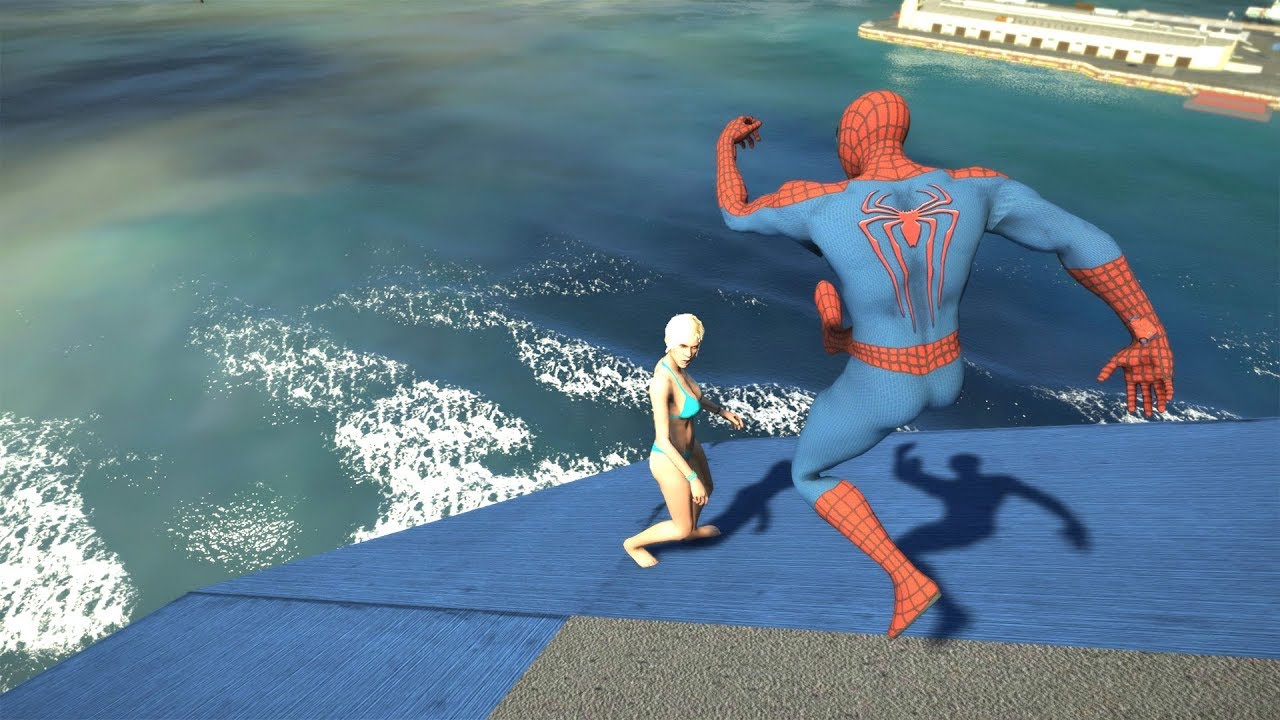 GTA 5 Water Ragdolls | SPIDERMAN Jumps/Fails ep.25 (Euphoria physics | Funny Moments)