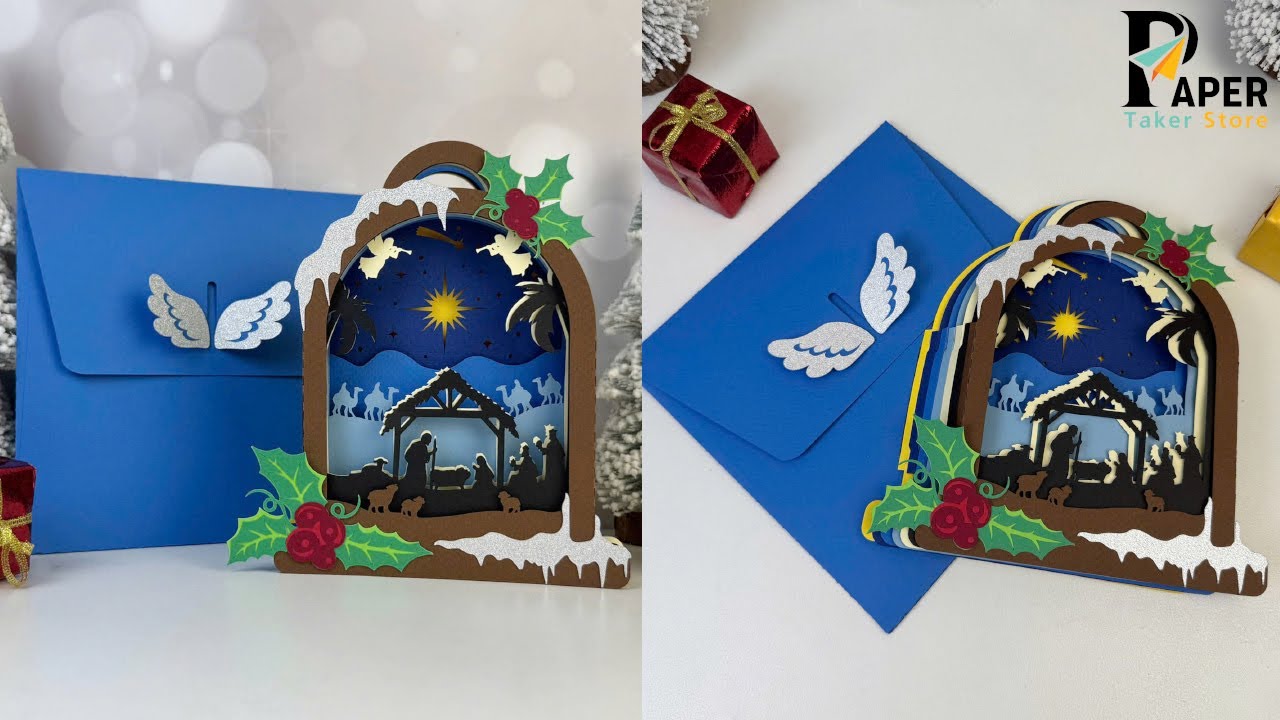How To Make Paper Cut Pop up Bell Nativity