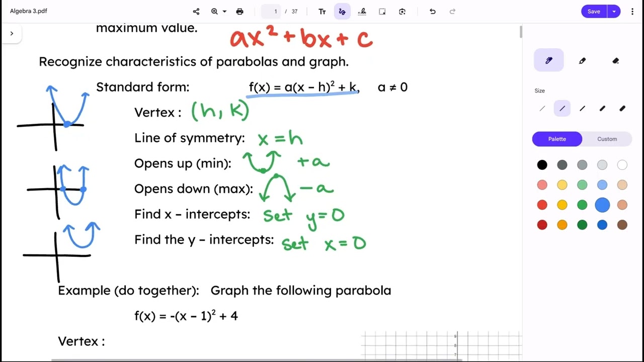 Algebra 3 - 3.1 Part 1